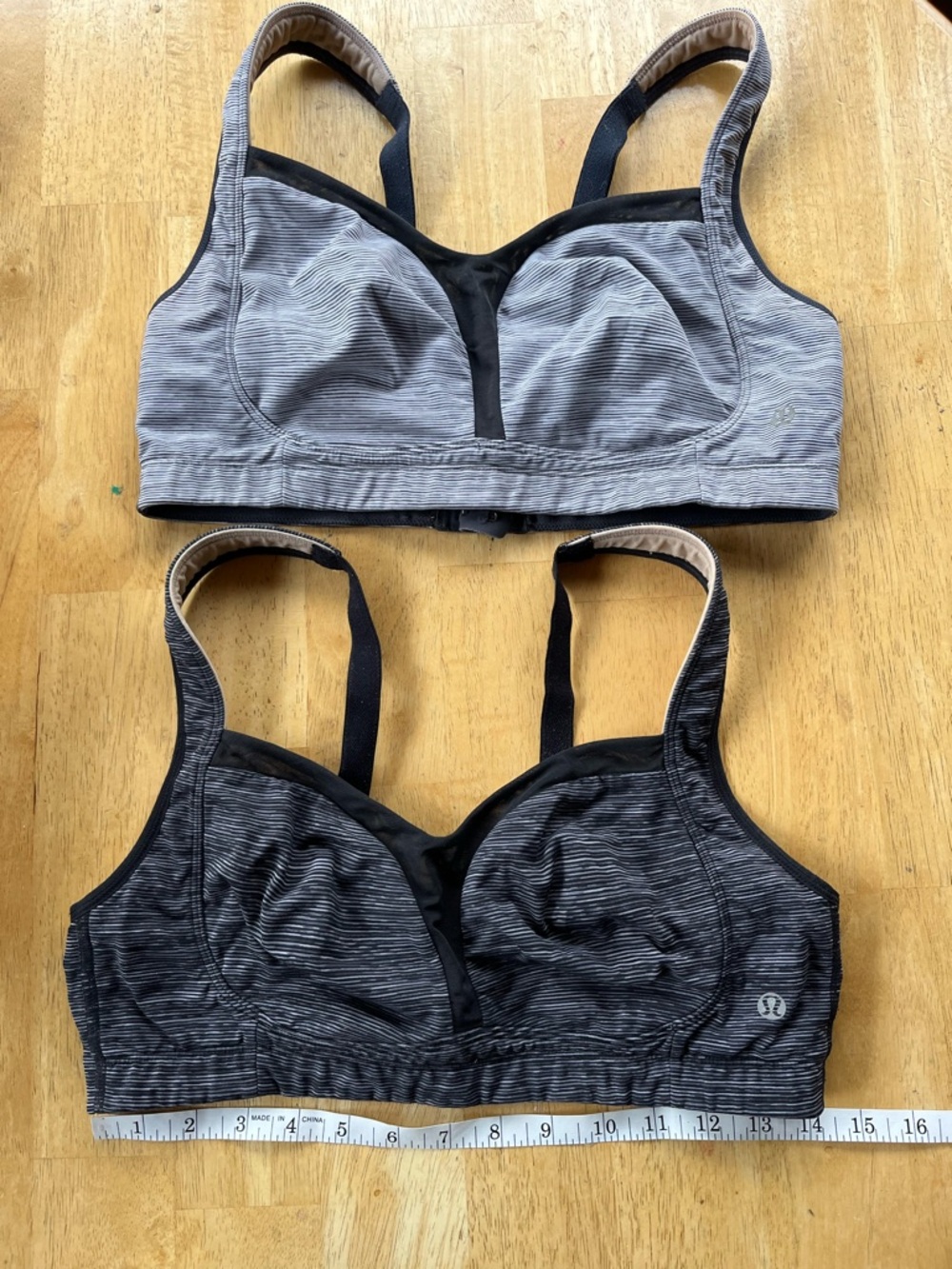 lululemon athletica Women's High-Support Sports Bras — Heathered Gray/Black